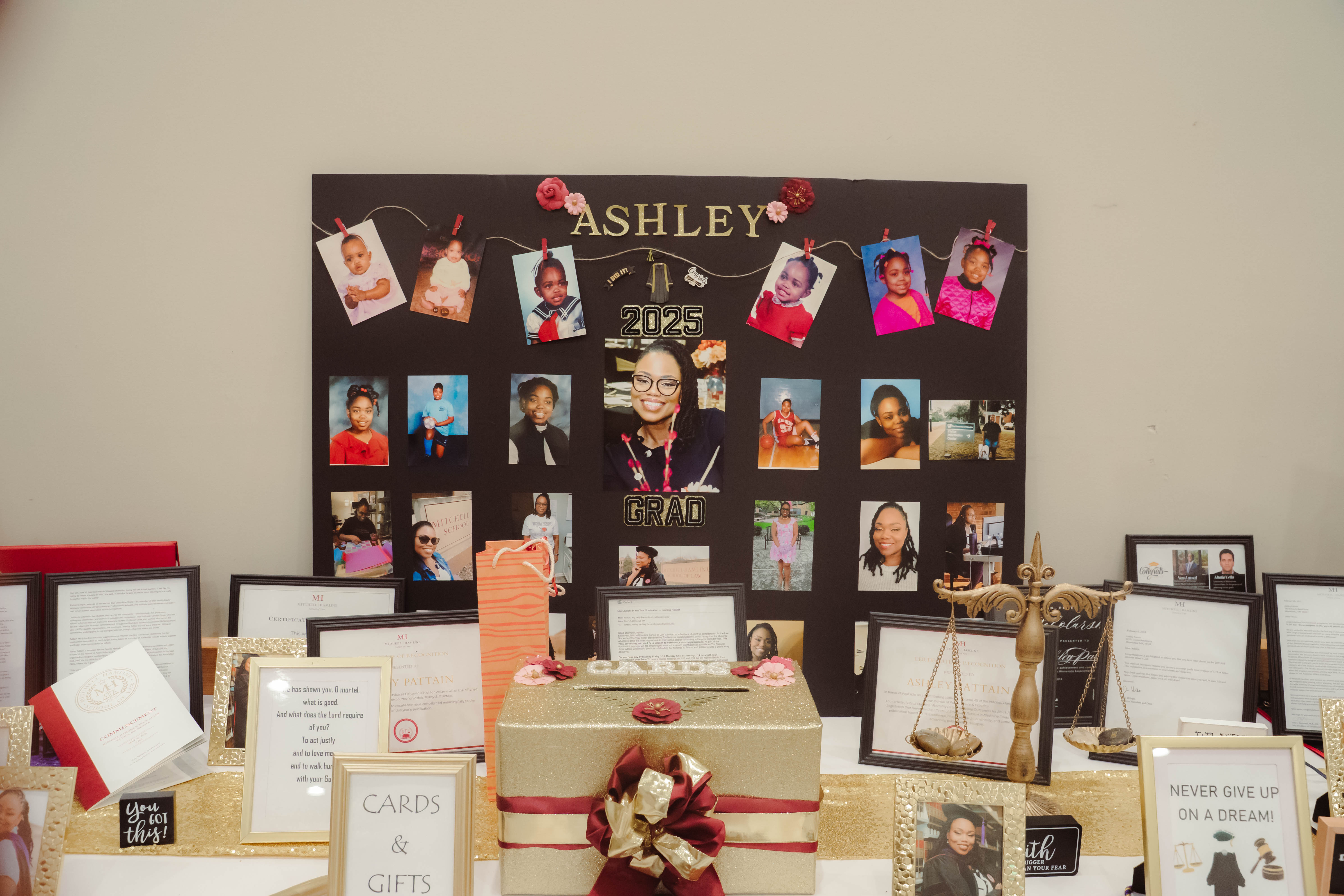 Ashley's Graduation Setup